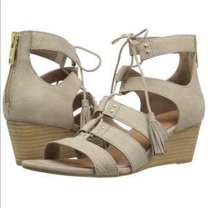 Ugg Gladiator Wedge Sandal, tan suede
